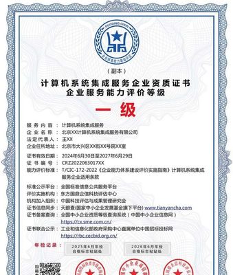 計算機系統(tǒng)集成服務企業(yè)資質(zhì)證書 投標加分的利器，ESCE認證多網(wǎng)可查